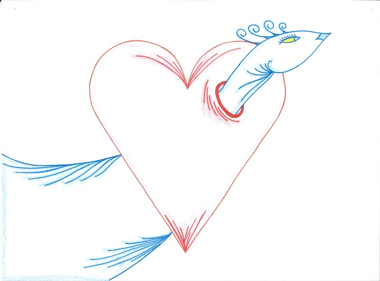 Hartje met vleugels