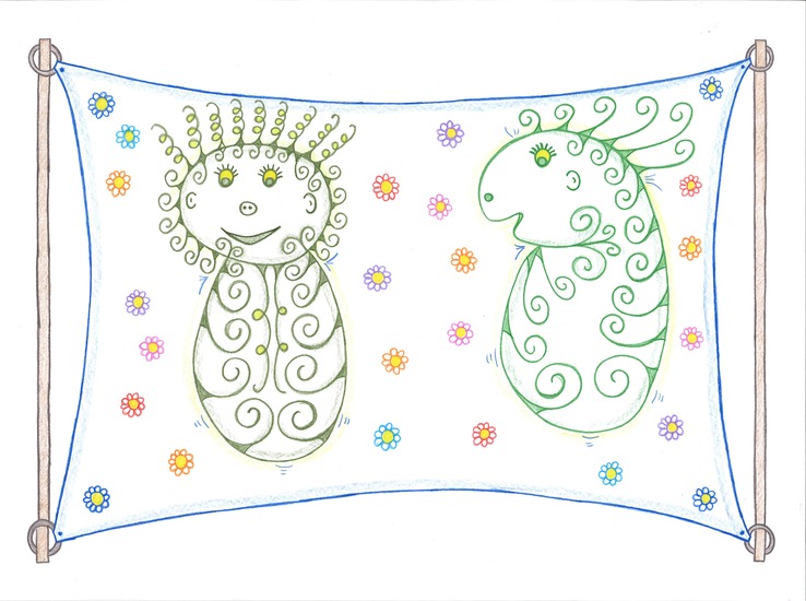 de zusjes Mol op een feestje