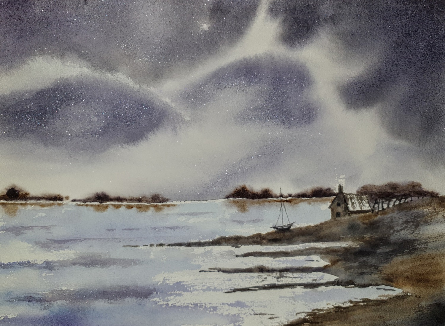 Aan het meer.