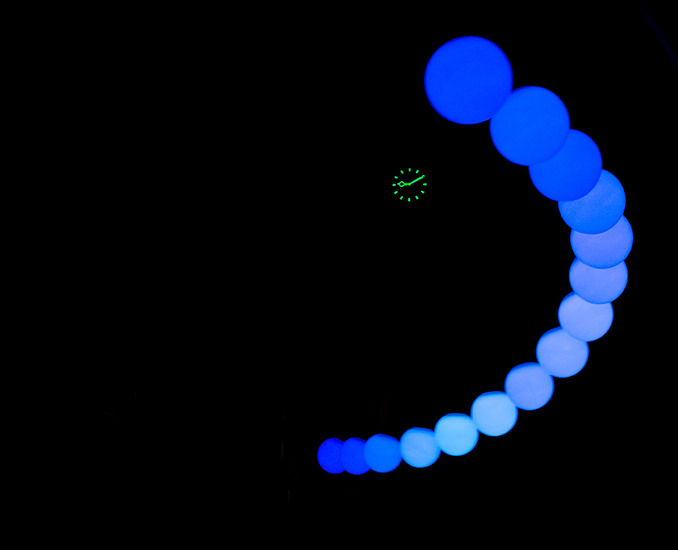 Glow, Large Pendulum Wave in blue
