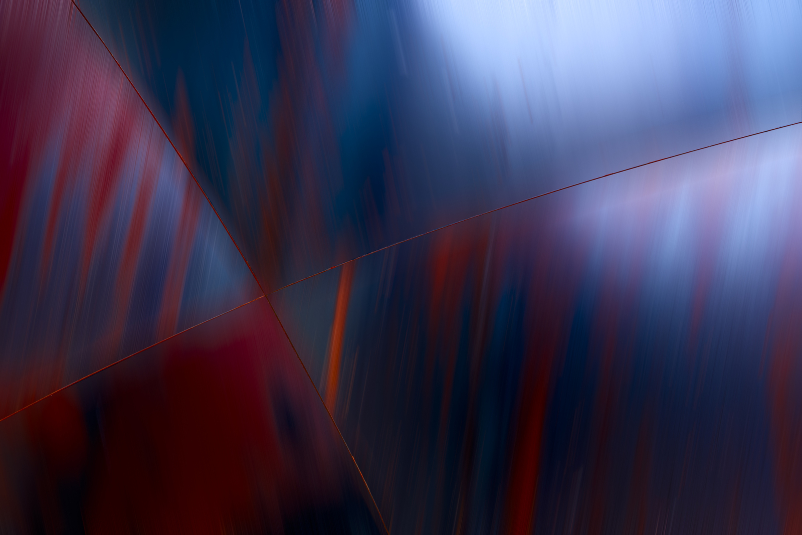 Abstractie in blauw en rood