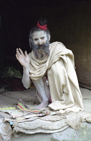 Beschilderde Sadhu