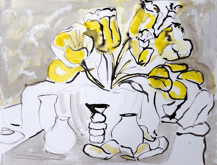 Stilleven met tulpen