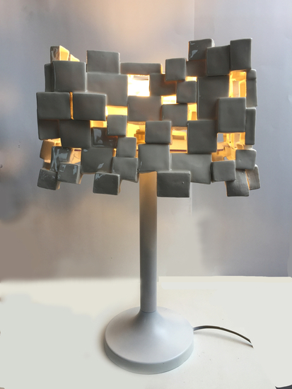 Porseleinen bureaulamp