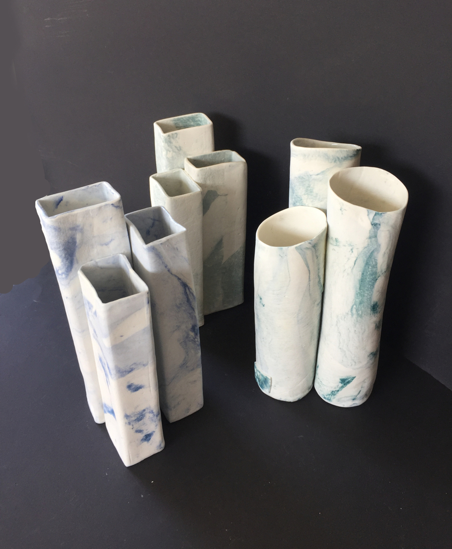 Porseleinen ikebana vaasjes