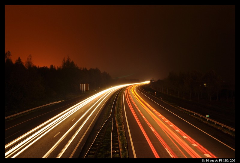 Highway at night