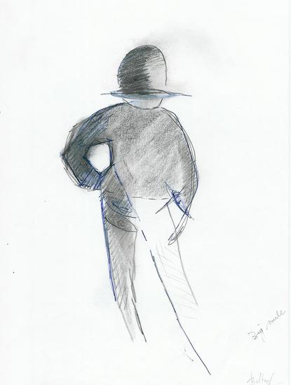 De man met de kleine snor.