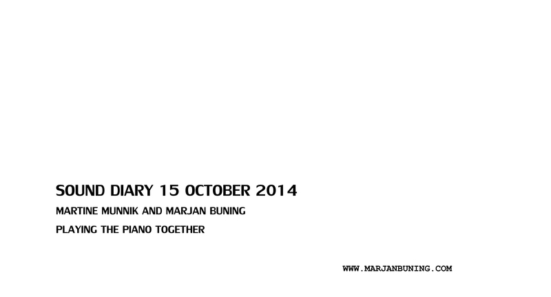 SOUND DIARY OCTOBER 15 2014