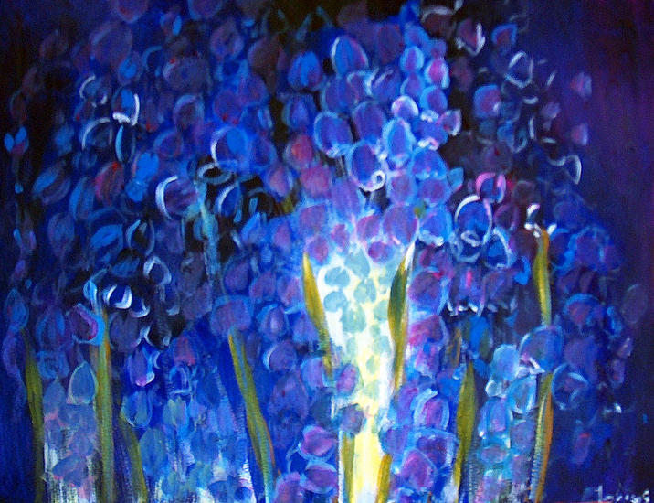 bleu flowers in the Field