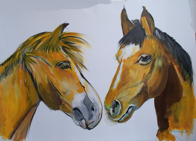 two horses