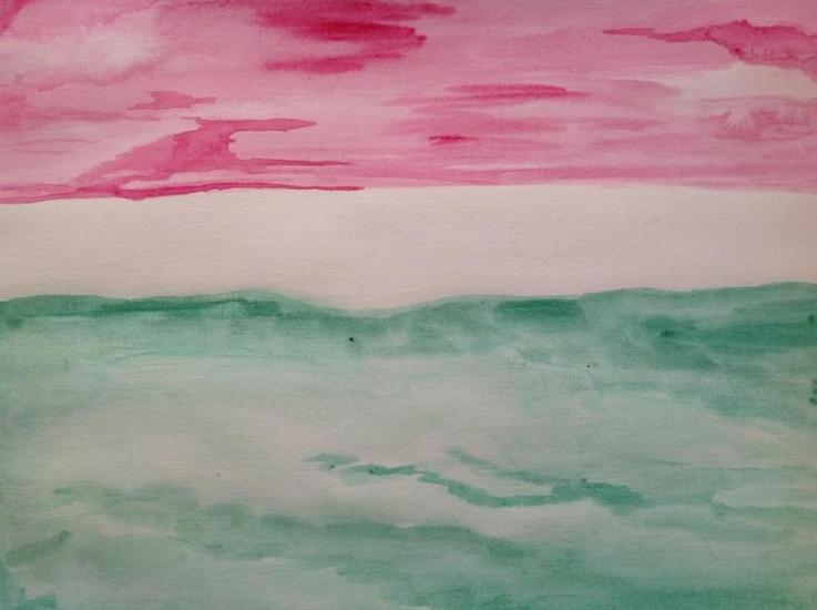 Hongaarse vlaggen zee