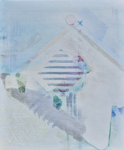 Abstract werk waarin gelaagdheid en reductie centraal staan. De schilderijen functioneren als stille ruimtes.