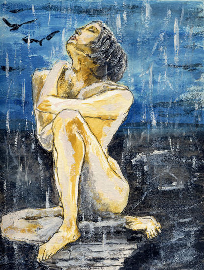 Kathedraal-Moeder in een Lezing aan 2 Vogels in de Nacht van de Conceptie Zelve (in de Regen)...