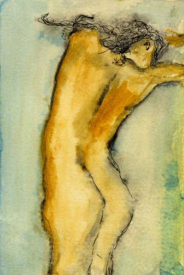 Kathedraal-Moeder In De Douche Net Toen De Zeep Gevallen Was