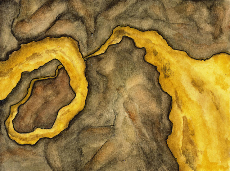 Krul in een veld van borsten en billen