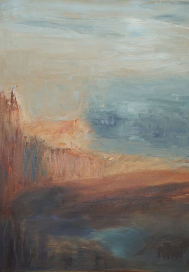 Waterval met avondrood