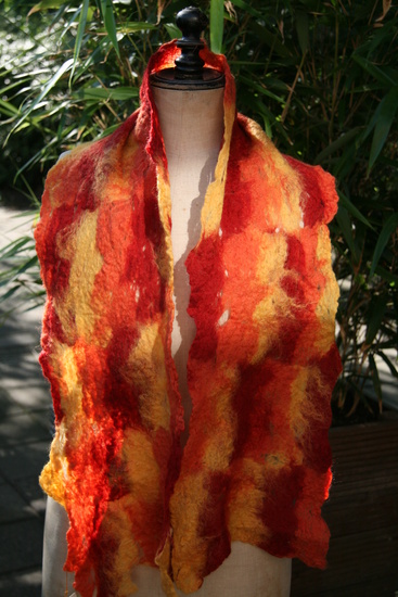 sjaal rood&oranje&geel
