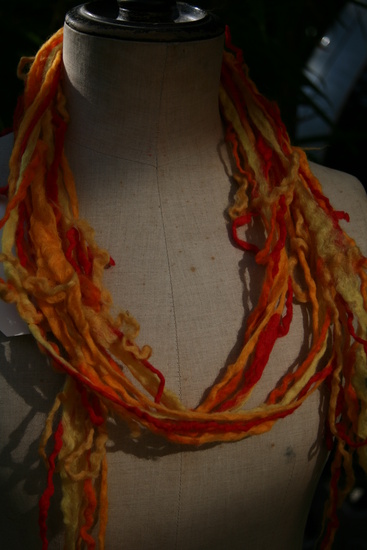 lente sjaal rood&oranje&geel