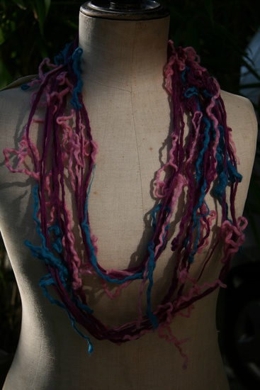 zomer sjaal paars&roze&turkoois