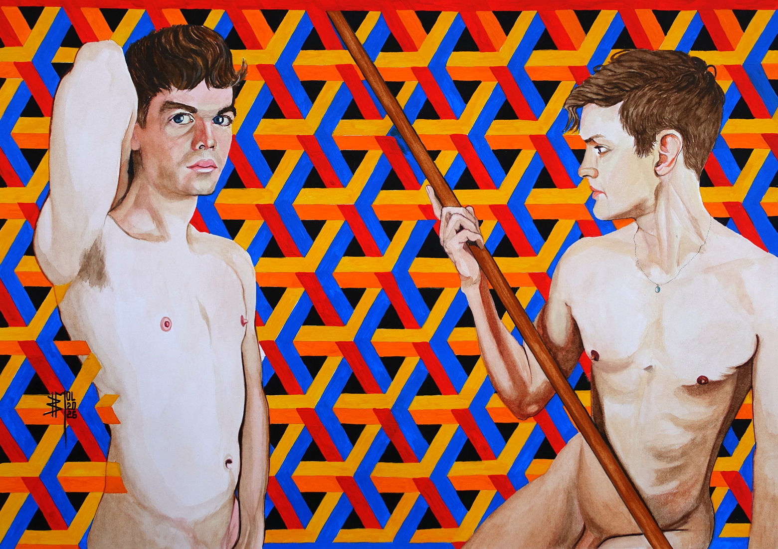 Duo portrait of models Jelle & Jon ,2026