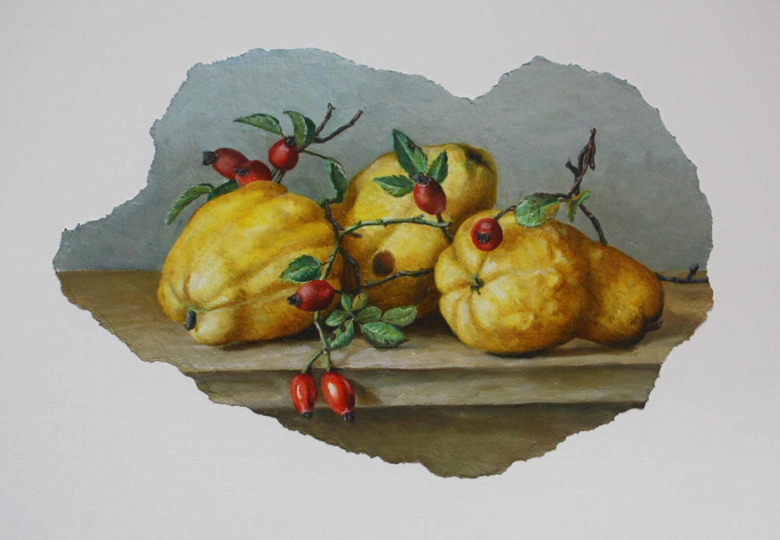 kweeperen met rozenbottels