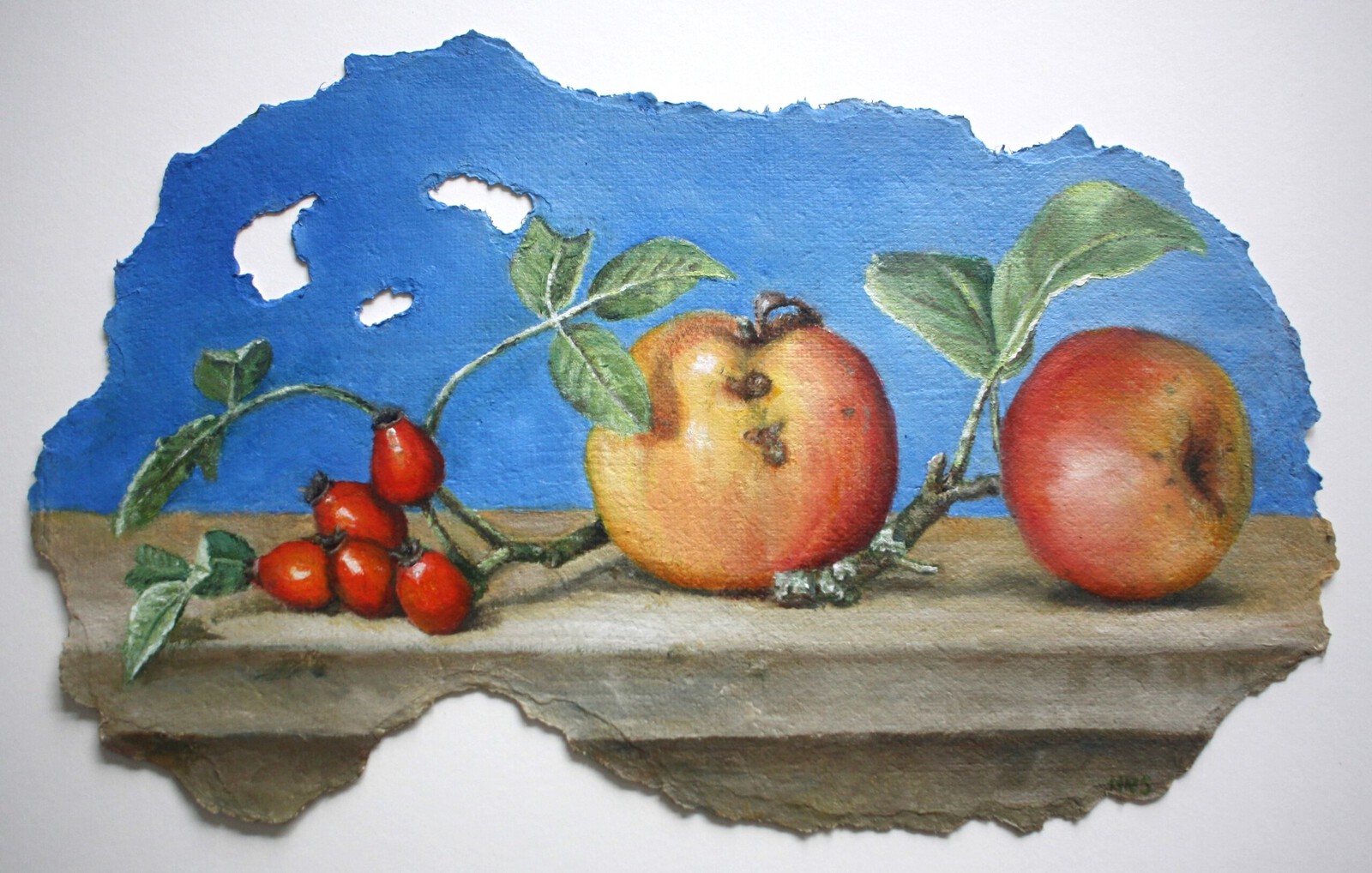 geplukte appels met rozenbottel