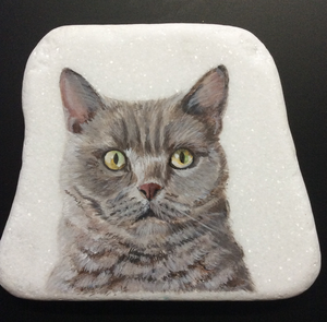 Stenen beschilderd met acrylverf.