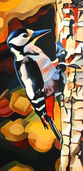 Woodpecker on a tree