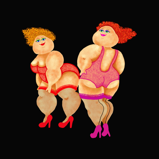 Te kak op je hoge hak