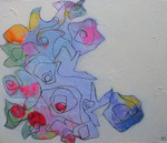 Vaas, ontvangend gegeven . Bloem