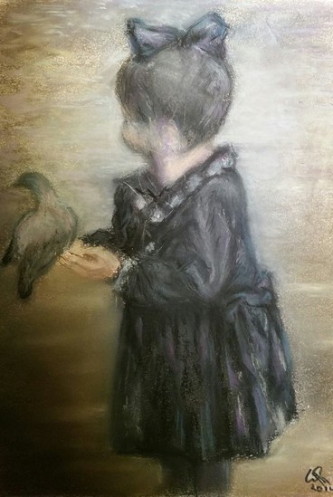 Ragazza con piccione