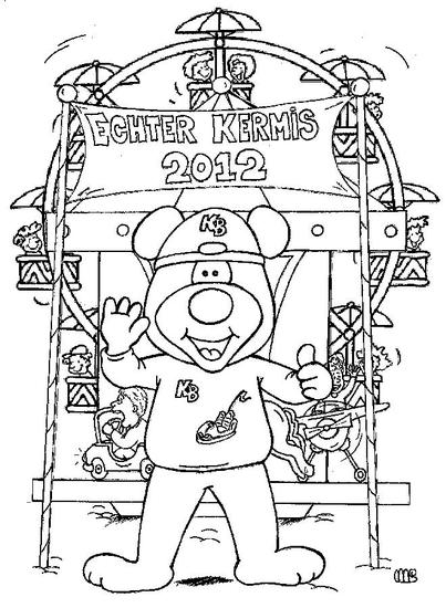 Kleurplaat kermis Echt 2012