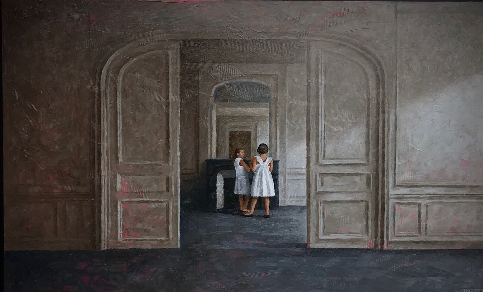 two girls in an interior