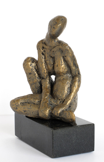 221 Modelstudie zittend half gedraaid