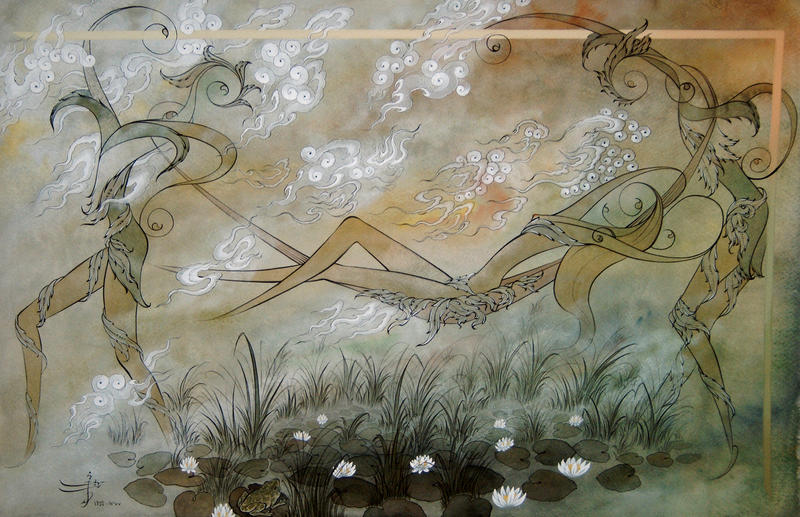 rustende waterlelies