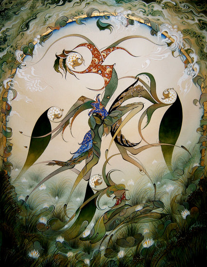 feestende waterlelie's