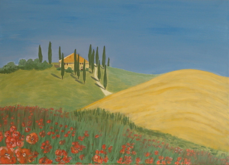 Klaprozen in Toscane