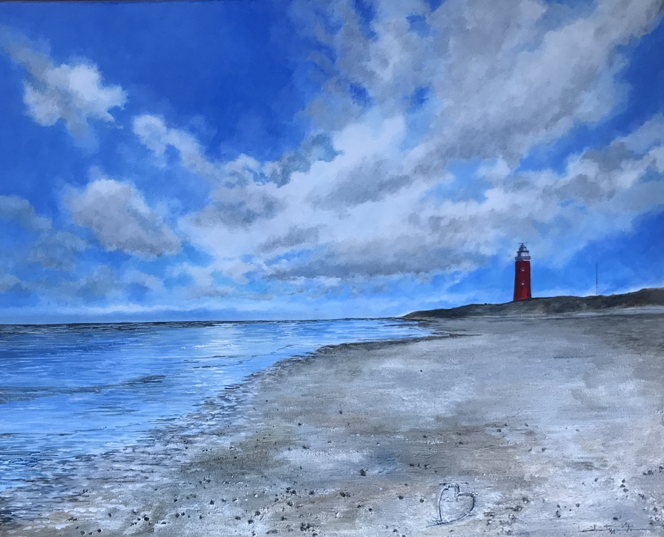 Love in the air, heart in the sand