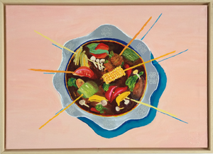 In restaurant Yuan's Hot Pot in de Rijnstraat en in de Ferdinand Bolstraat in Amsterdam hangen mijn schilderijen en schilderijen die mijn cursisten onder mijn leiding gemaakt hebben.