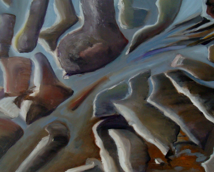 zandpatroon grijs blauw omber