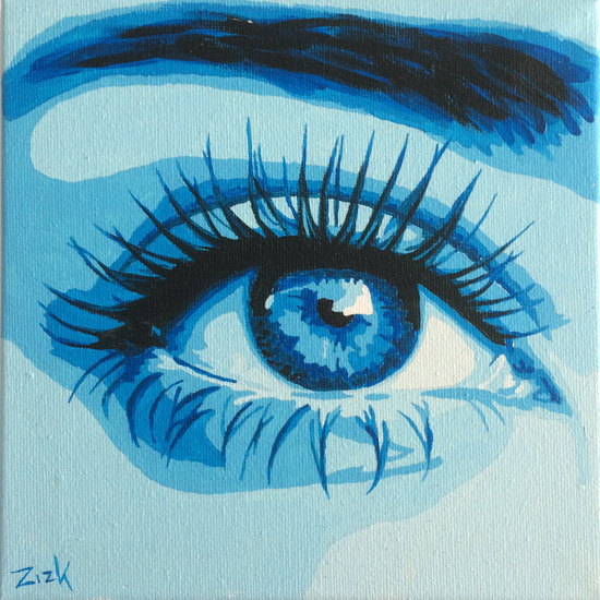 Oog blauw