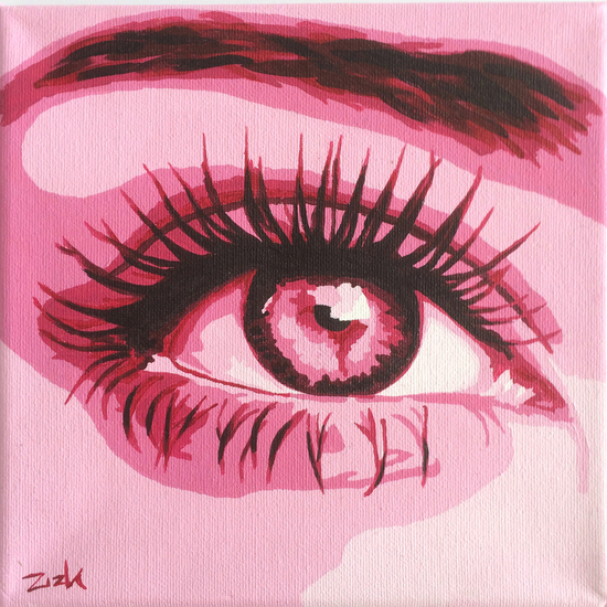Oog roze
