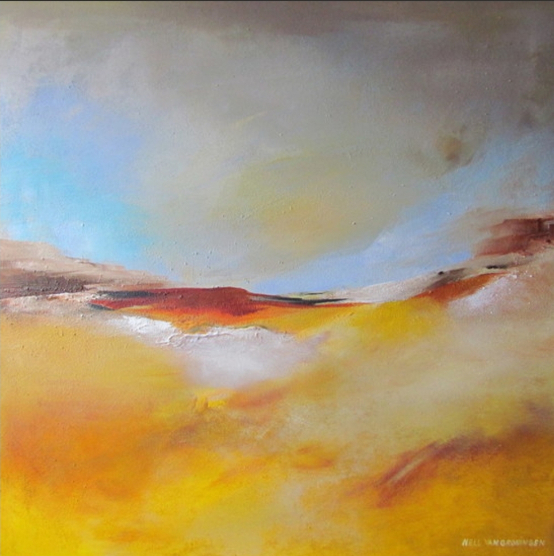 Zonsondergang acrylwerk nr. 3
