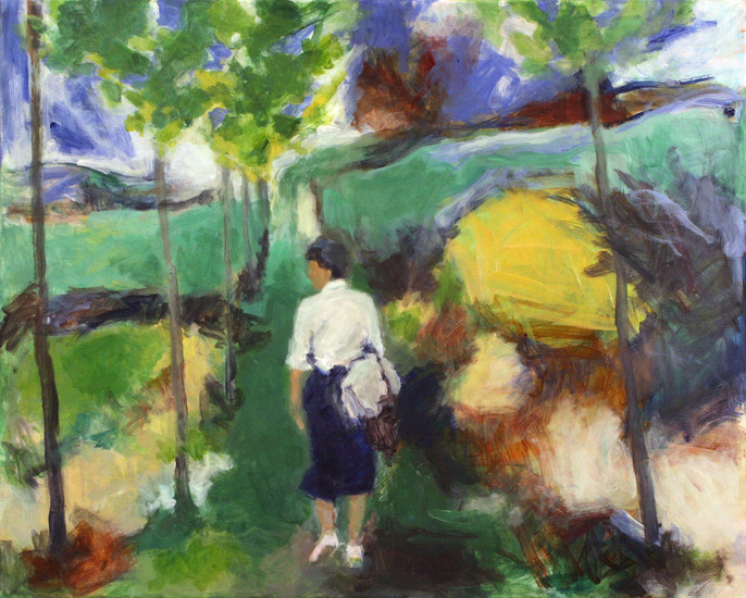 Landschap met figuur