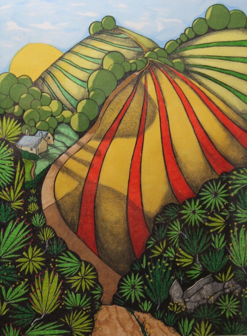 Zomeravond in de heuvels