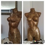 Torso lamp gemaakt van Juliana centjes en stuivers