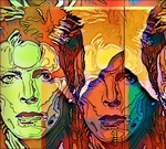 De hier getoonde werken zijn digitaal bewerkte afbeeldingen van mij eigen schilderijen.