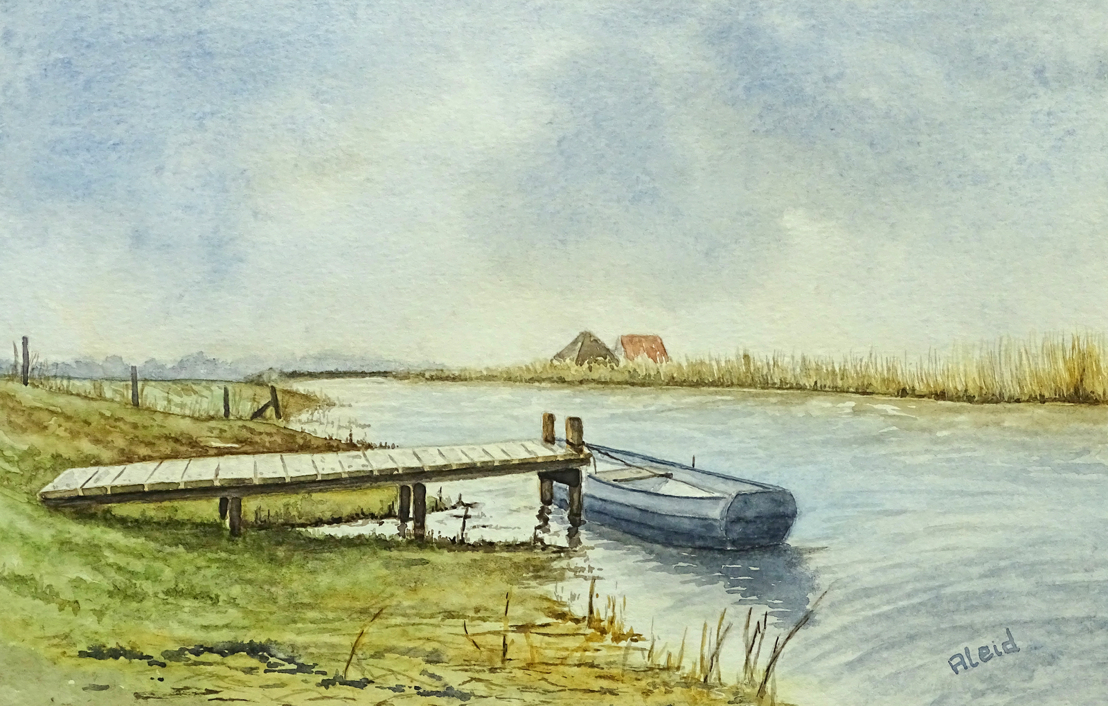 Bootje bij Grootschermer