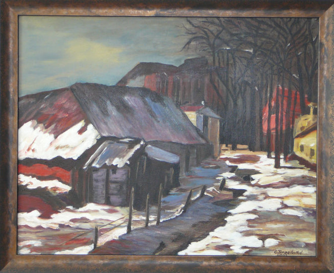 huisje langs een weggetje