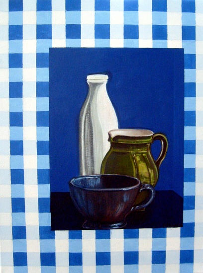 Hollands stilleven met melkfles